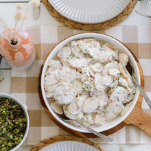Load image into Gallery viewer, Checked tablecloth with Creamy German Potato Salad