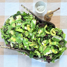 Load image into Gallery viewer, Green Goddess Chicken Leafy Kit on check table cloth with pepper and salt