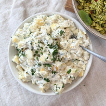 Load image into Gallery viewer, Australian Potato Salad on white linen table cloth