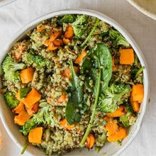 Load image into Gallery viewer, Herby Quinoa & Broccoli with Green Tahini Dressing