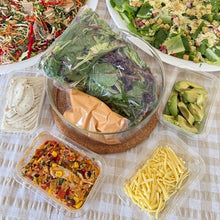 Load image into Gallery viewer, Mexican Chicken Leafy salad all packed separate in containers 
