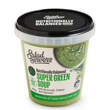 Load image into Gallery viewer, Container of Salad Servers Super Green Soup with visible branding and product details.
