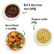 Load image into Gallery viewer, Beef &amp; Black Bean Noodle Stir Fry Kit 1.5kg
